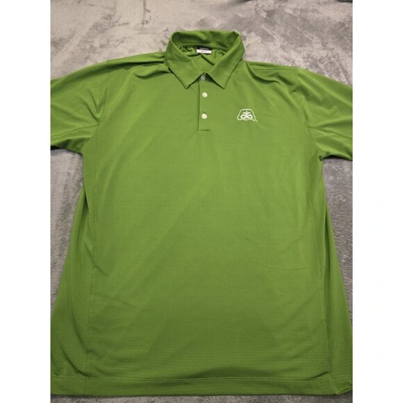 Nike Golf Dri-Fit Polo Mens XL Green 3 Button Pioneer Logo's 354055-330 - Picture 1 of 15